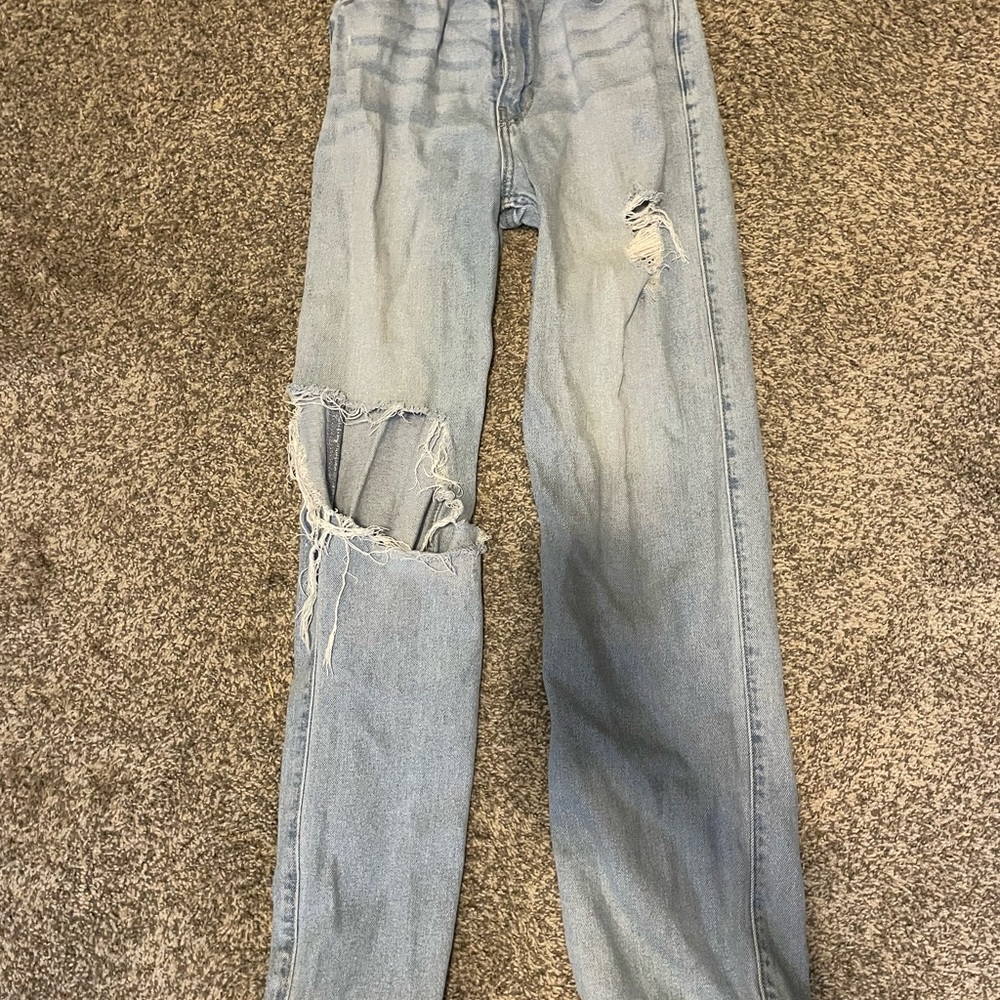 Hollister Light Blue Distressed Jeans
